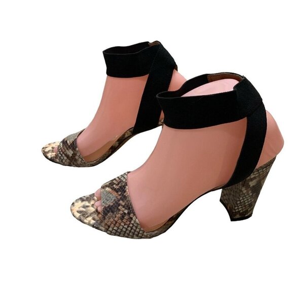 Vince Camuto Women's Size 8 Citriana Open Toe Sandal Ankle Strap Snake Print - Picture 4 of 10